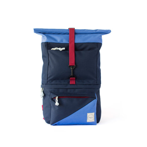 TRAVEL BACKPACK RED/BLUE